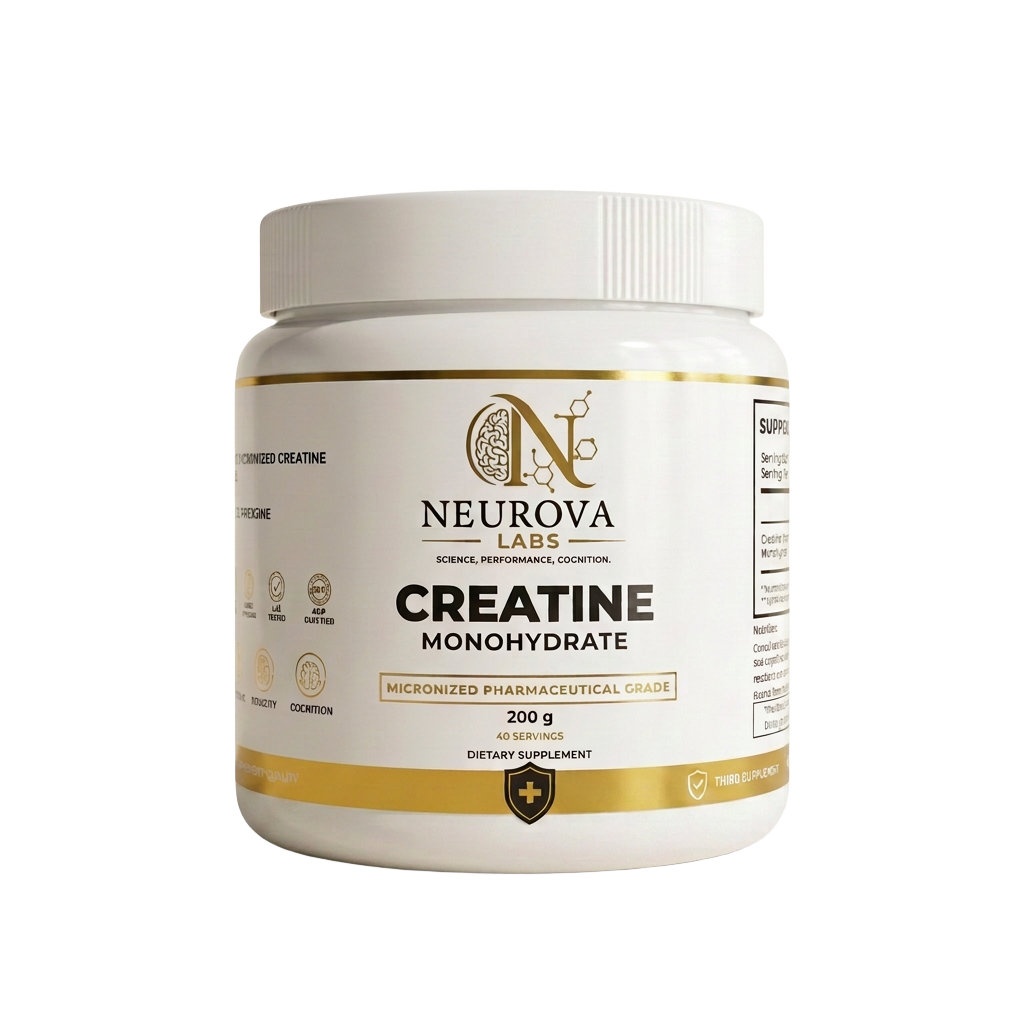 Neurova Labs Creatine Monohydrate 200 g tub — studio photo